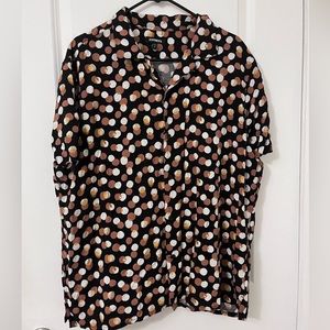 Men’s earth tone polo express XL black and brown